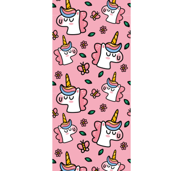 Cute flower unicorn childrens blind - TenStickers