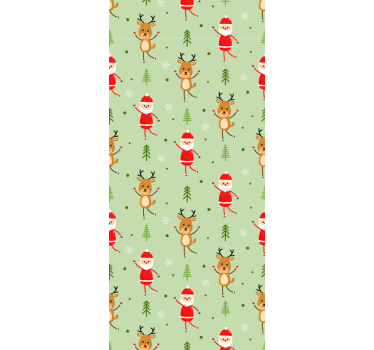 Childrens blind santa claus and his reindeer - TenStickers