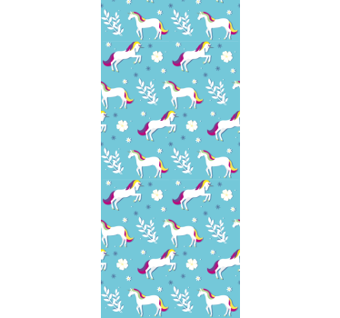Childrens blind with unicorn pattern in different poses - TenStickers
