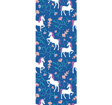 Childrens blind with unicorn pattern and feathers - TenStickers