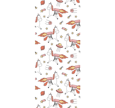Childrens blind with unicorn pattern and space symbols - TenStickers