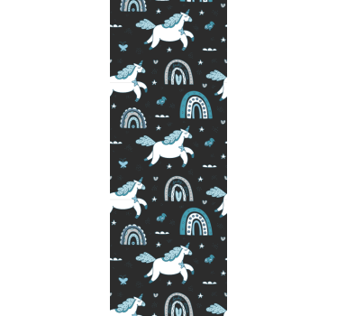 Childrens blind seamless dark horse pattern - TenStickers