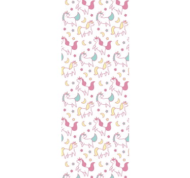 Childrens blind with hand drawn unicorn pattern - TenStickers