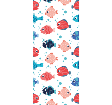 Childrens blind with pink and blue fishes - TenStickers