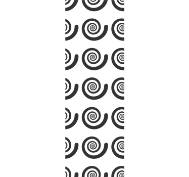 Childrens blind black and white spiral design - TenStickers