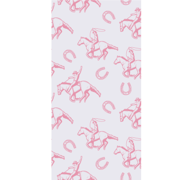 Childrens blind with pink cowboy horse pattern - TenStickers