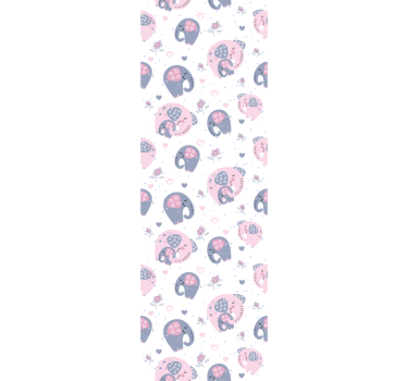 Childrens blind featuring adorable pink elephants - TenStickers