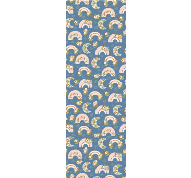 Children's blind featuring spring rainbow and flowers - TenStickers