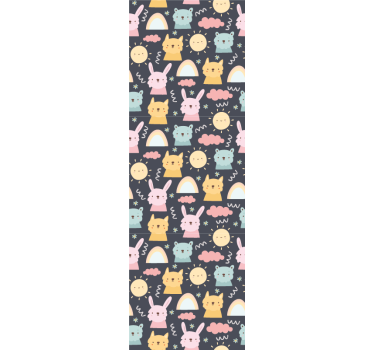 Pastel animals and rainbows childrens blind - TenStickers