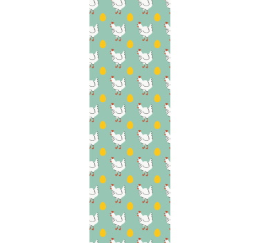 Childrens blind with white chick on blue background - TenStickers