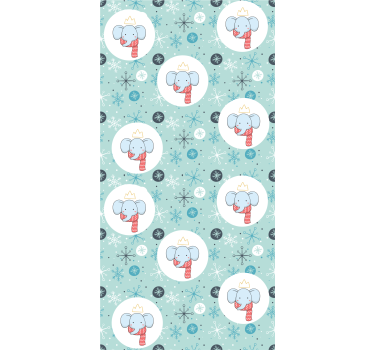 Childrens blind winter elephant king - TenStickers