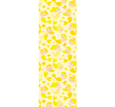 Childrens blind mermaid child yellow smiling - TenStickers