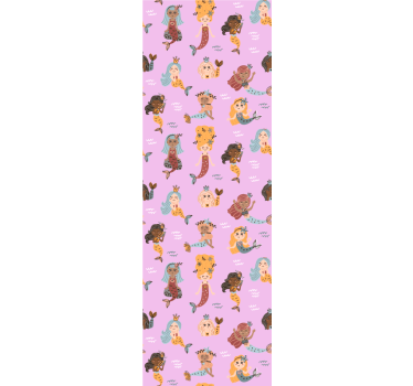 Childrens blind pink mermaids - TenStickers