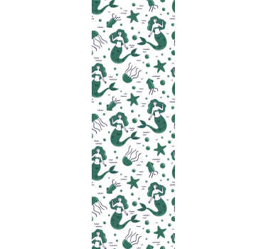 Childrens blind green mermaids - TenStickers