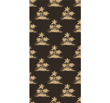Childrens blind with palm trees on black background - TenStickers