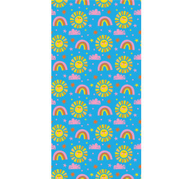 Childrens blind blue rainbows - TenStickers