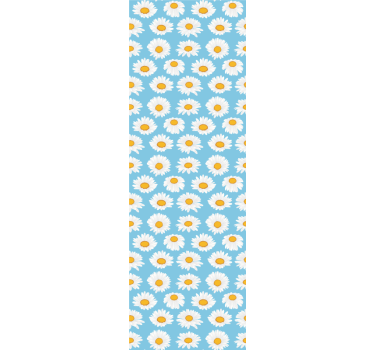 Childrens blind with daisy pattern on light blue - TenStickers
