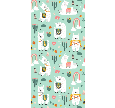 Childrens blind rainbows and cacti design - TenStickers