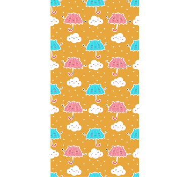Childrens blind with colourful umbrella design - TenStickers