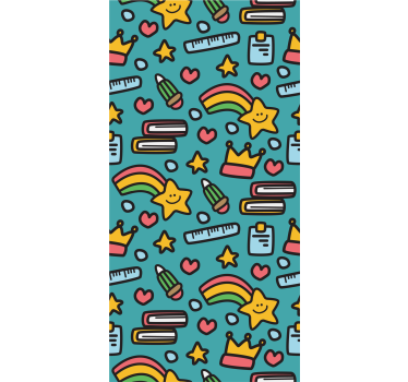 Kawaii child pattern childrens blind - TenStickers