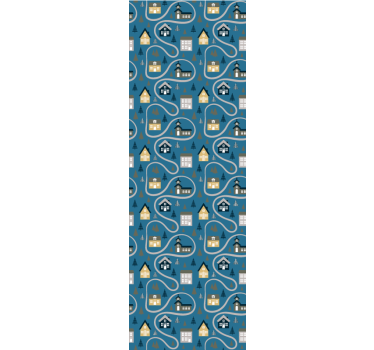 Childrens blind with city map design - TenStickers