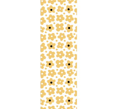 Childrens blind with yellow abstract flower pattern - TenStickers