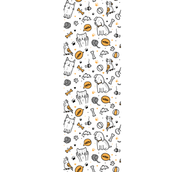 Childrens blind pets doodle style for cats and dogs - TenStickers