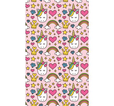 Cute rainbows and unicorns childrens blind - TenStickers