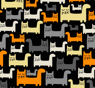 Childrens blind with grey cats design - TenStickers