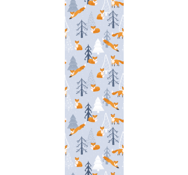 Children's blind cute fox winter forest design - TenStickers