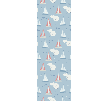 Childrens blind with on the clouds sailboat pattern - TenStickers