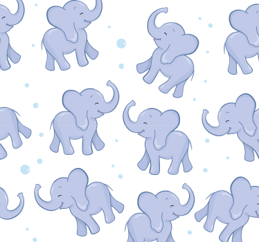 Children's blind little elephant and bubbles - TenStickers
