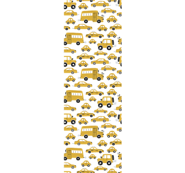 Childrens blind cute design yellow car - TenStickers