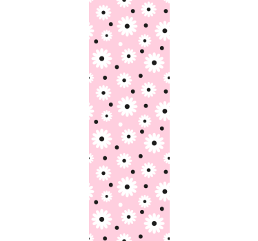Childrens blind in pink black dots flower pattern - TenStickers