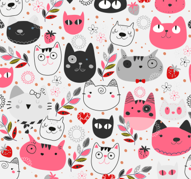 Childrens blind with illustrated cats design - TenStickers