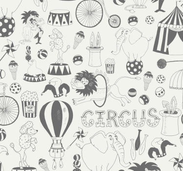 Circus nordic color childrens blind - TenStickers