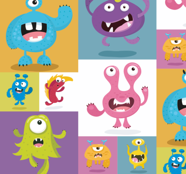 Childrens blind lovely monsters - TenStickers