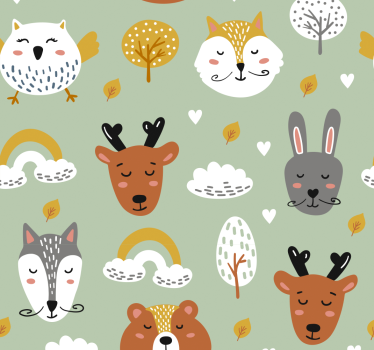 Childrens blind with nordic mountain design - TenStickers