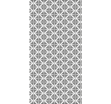 Office blind in elegant black floral design - TenStickers