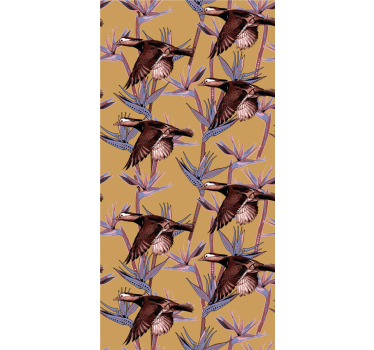 Office blind with vintage lake animals design - TenStickers