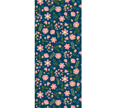 Office blind flowerprint 'floflo' blue - TenStickers
