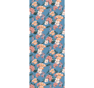 Office blind flowerprint 'flower jeans' - TenStickers
