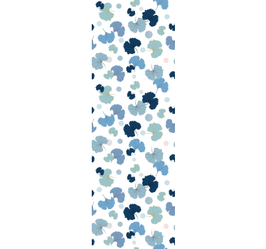Office blind blue ginkgo leaf - TenStickers
