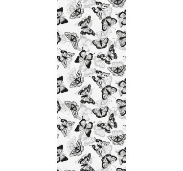 Office blind with black delicate butterfly design - TenStickers