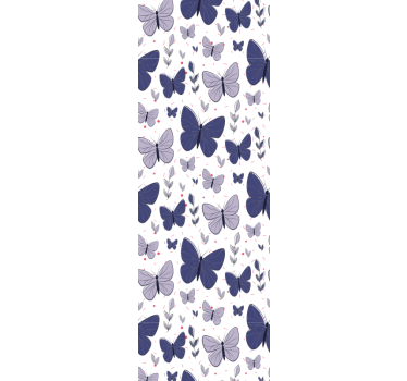 Office blind in pink and blue butterfly pattern - TenStickers