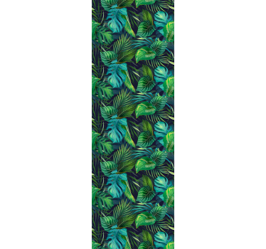 Office blind green leaves realistic pattern - TenStickers