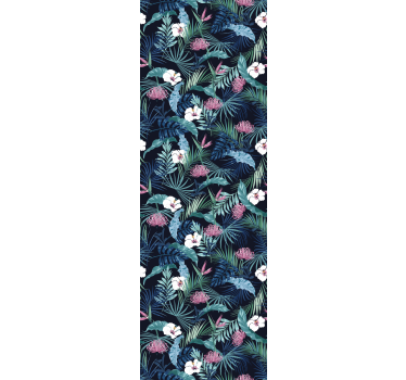 Office blind exotic plants on leaves - TenStickers