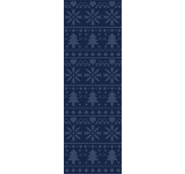 Office blind in navy blue christmas knit pattern - TenStickers