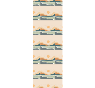 Office blind abstract sunset mountains - TenStickers