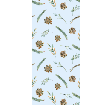 Office blind watercolor floral blue - TenStickers